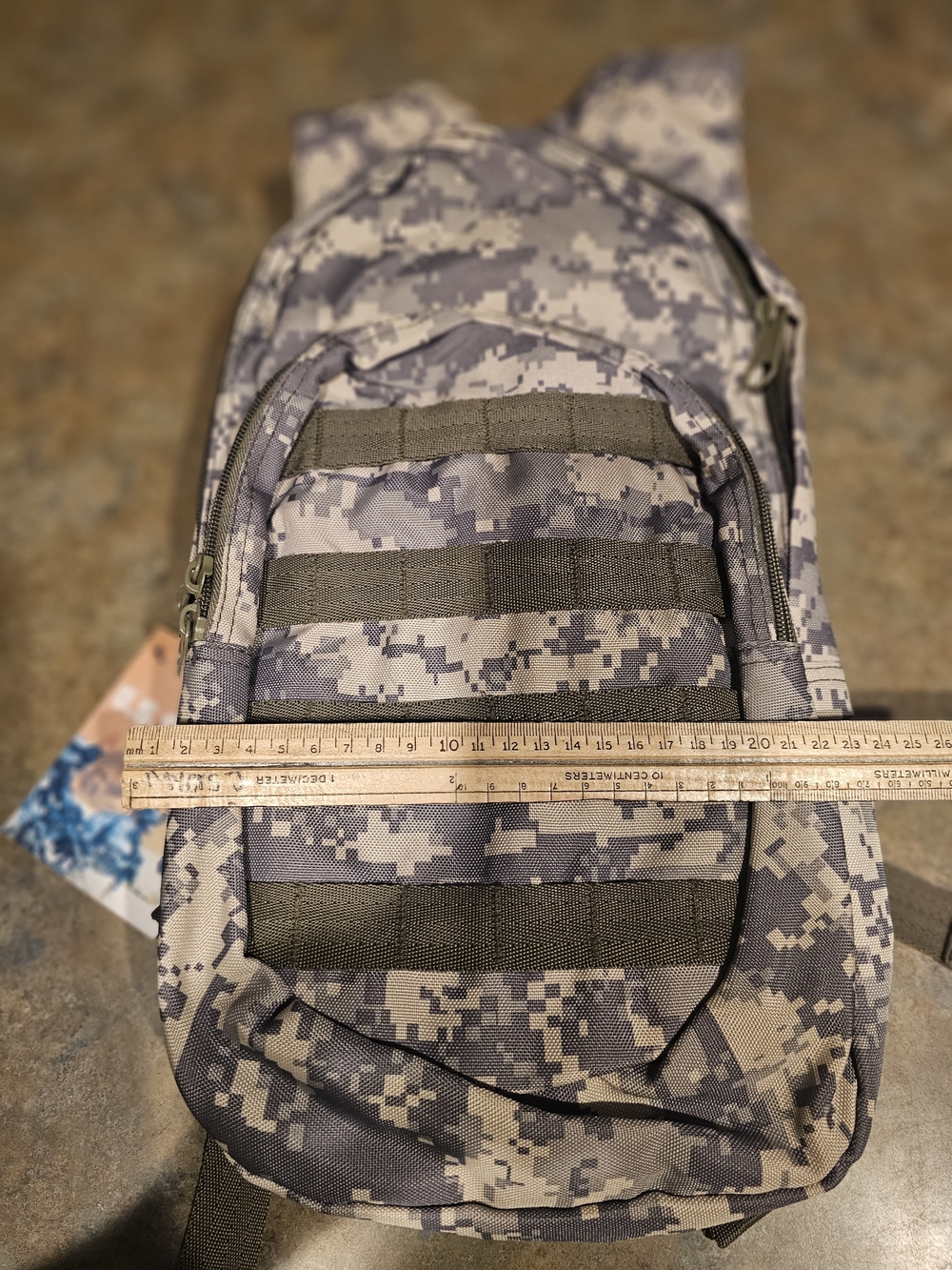 Digital Camo Tactical Sling Pack - Gray With Water - Picture 2 of 9